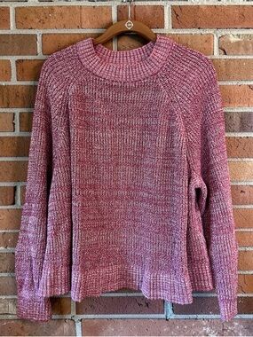 Old Navy Marled Rose Crewneck Sweater